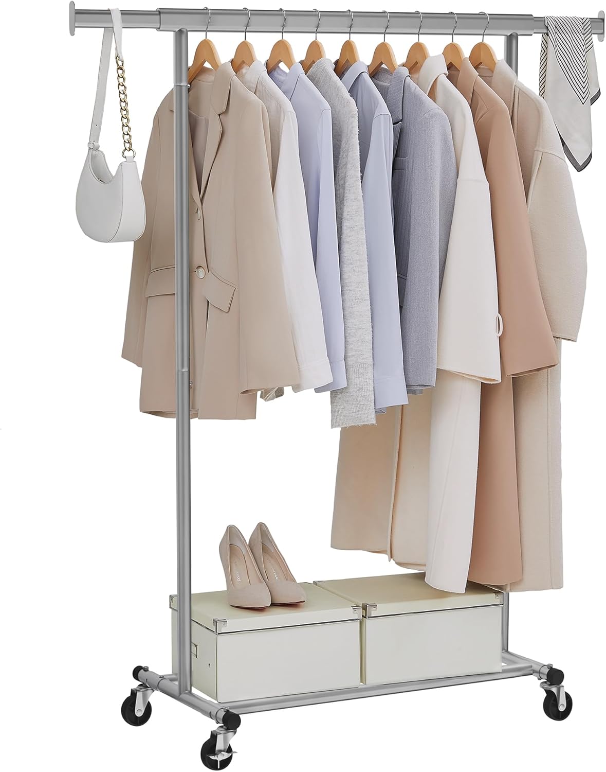 SONGMICS Clothes Rack on Wheels HSR013G01