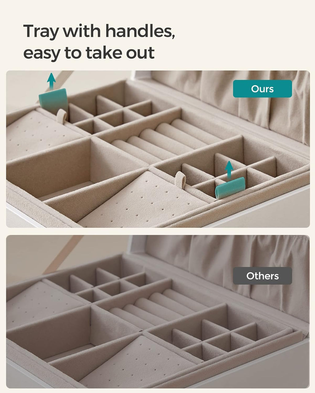 SONGMICS Jewellery Box JBC165w01