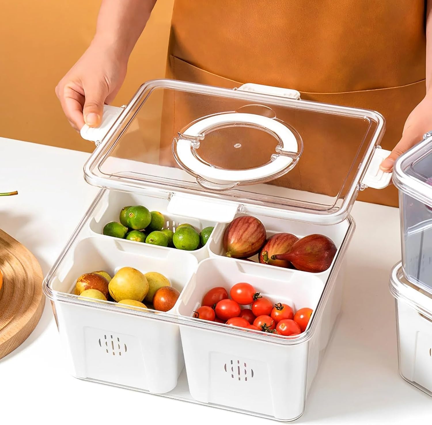 Divided Serving Tray with Lid