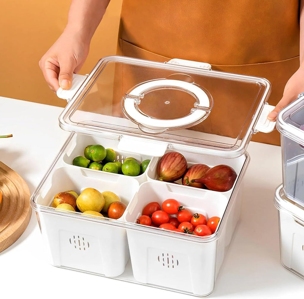 Divided Serving Tray with Lid