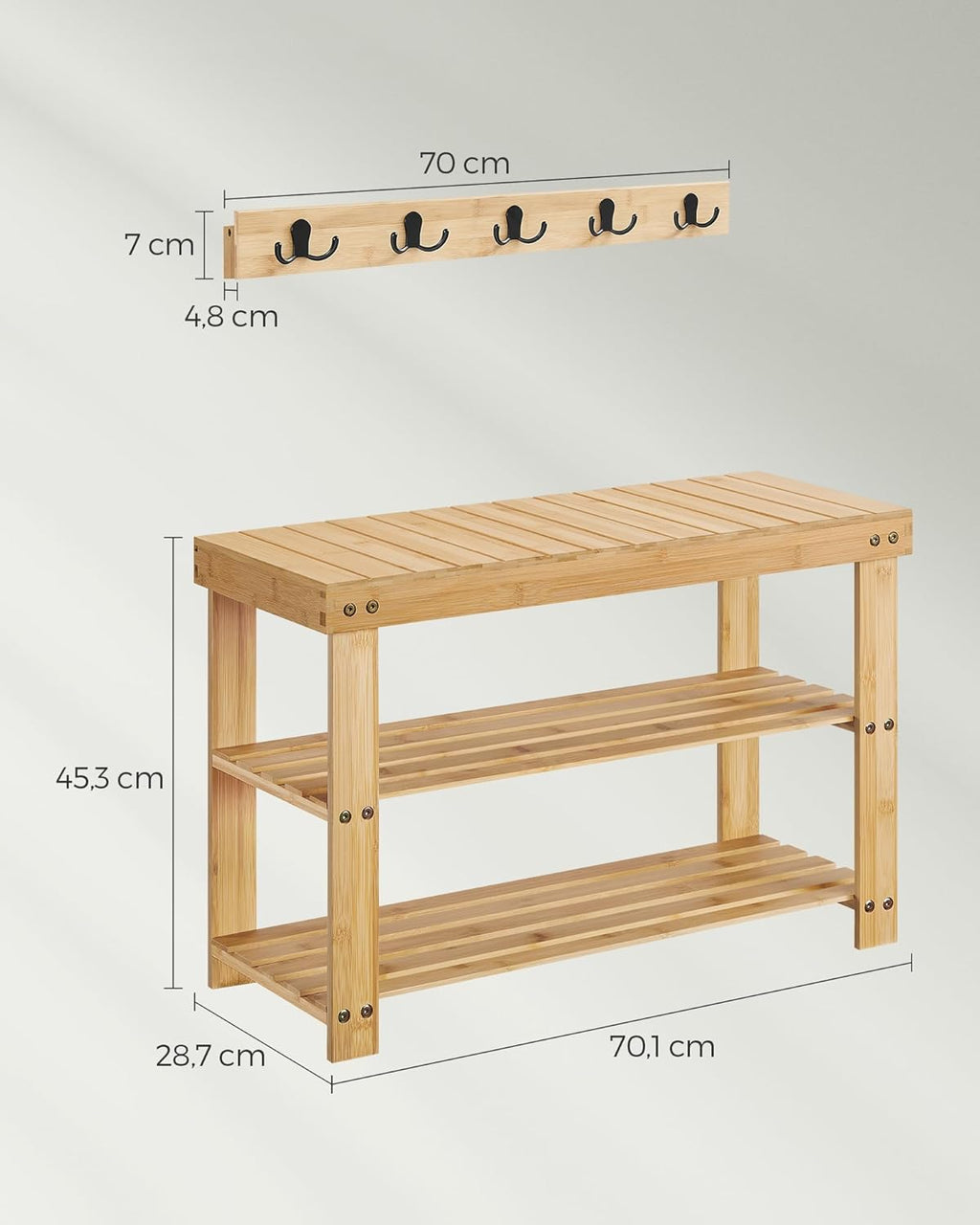 SONGMICS Coat Rack LCR004N01