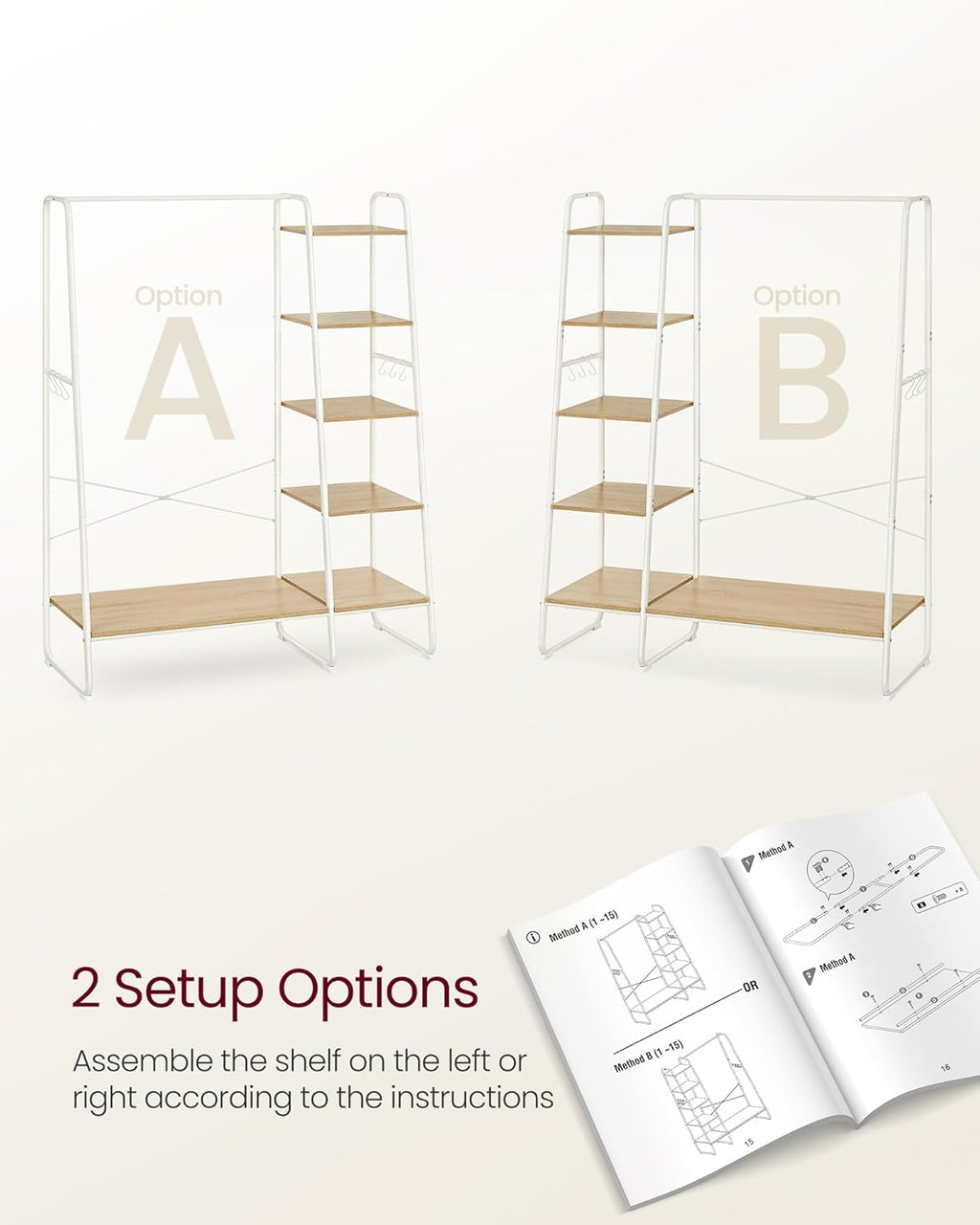 VASAGLE Clothes Rail RGR116W09