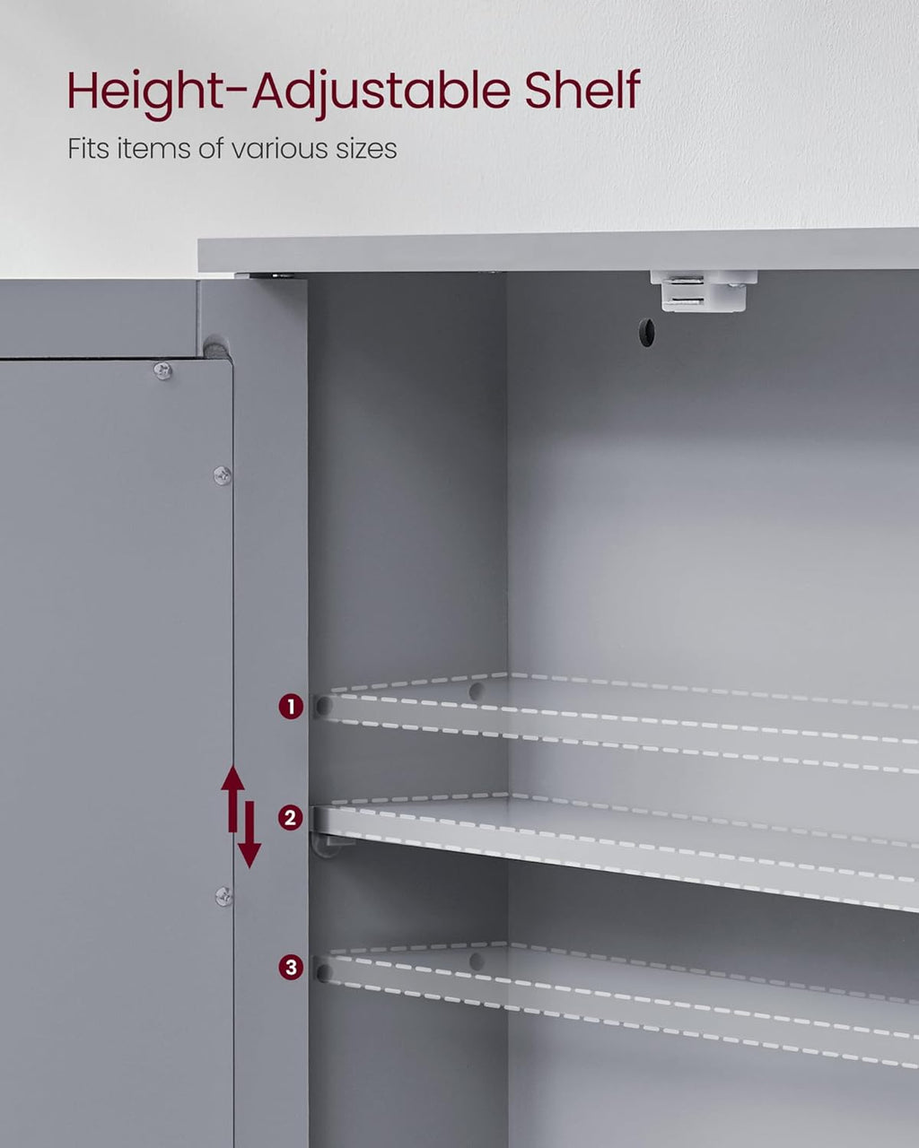 VASAGLE Bathroom Cabinet with Mirror LHC002G02