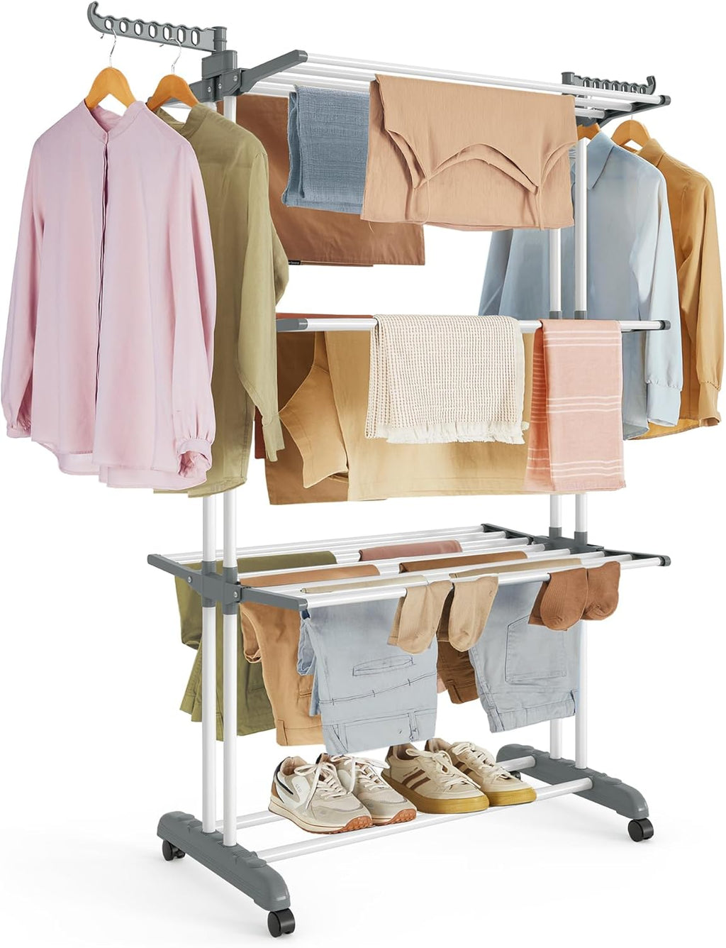 SONGMICS Large Clothes Airer LLR701w01v1