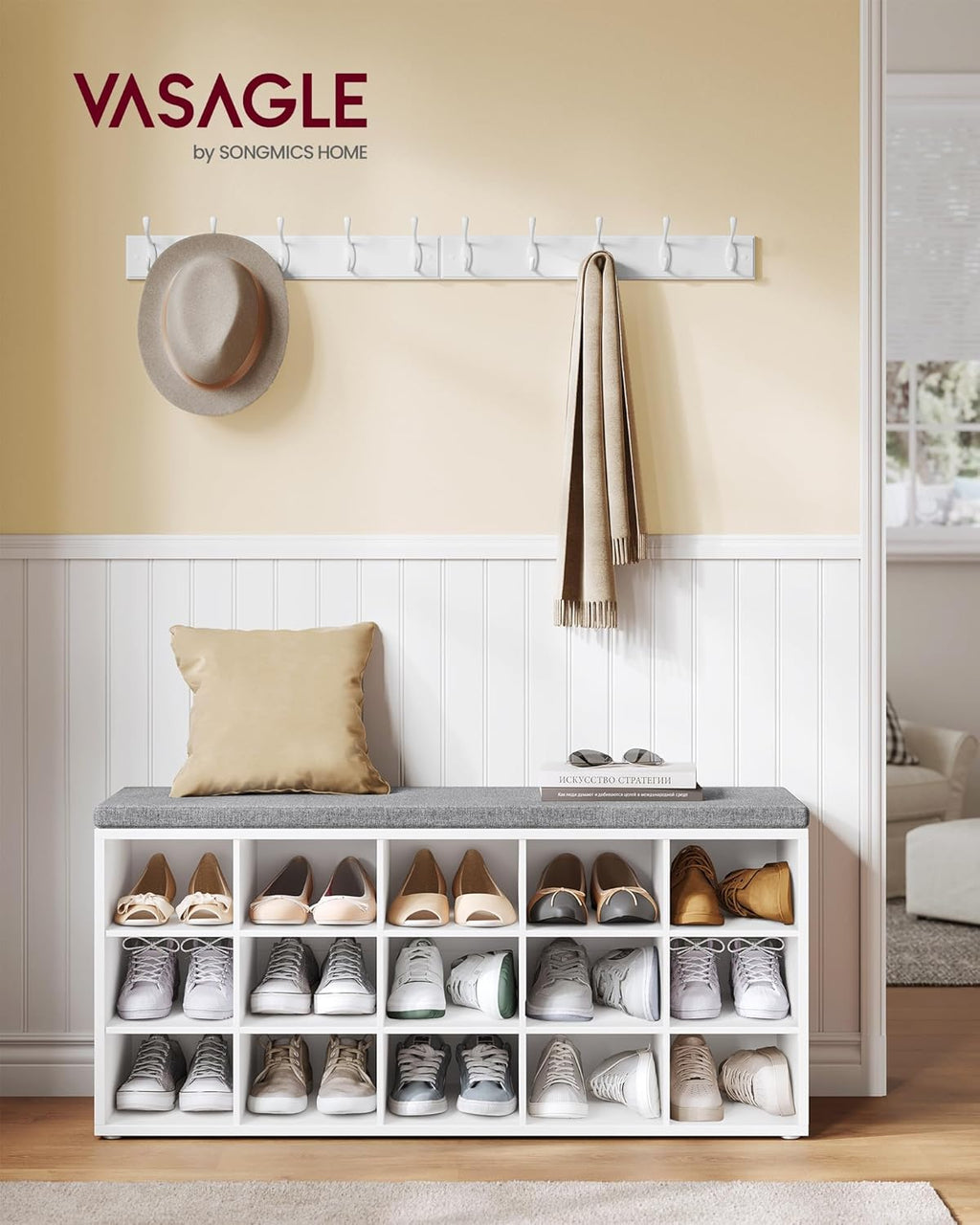 VASAGLE Shoe Bench LHS15WT