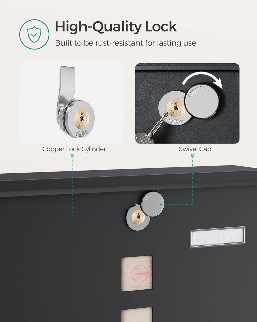 SONGMICS Post Box GMB020B02