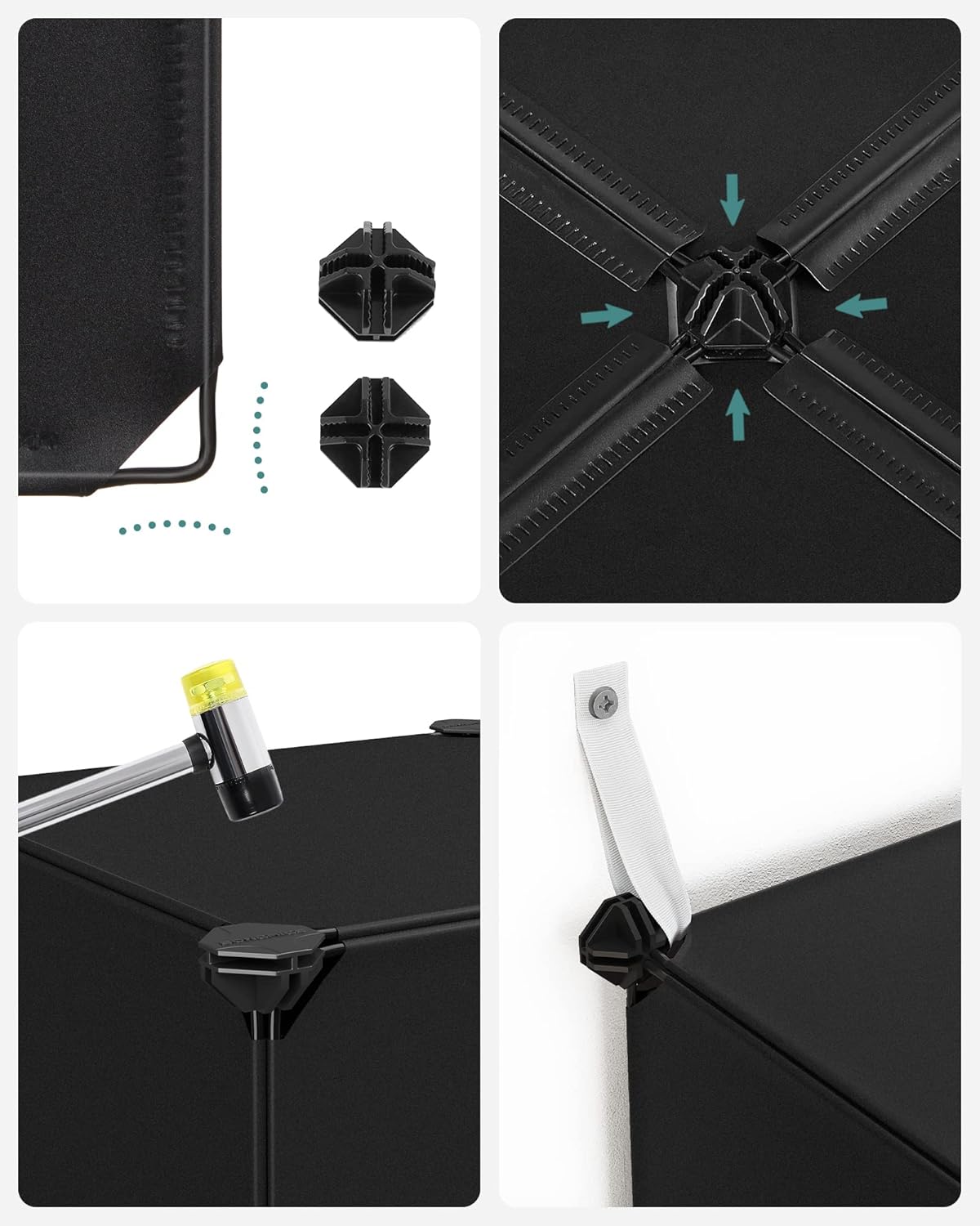 SONGMICS 16-Cube Storage Unit LPC44BK