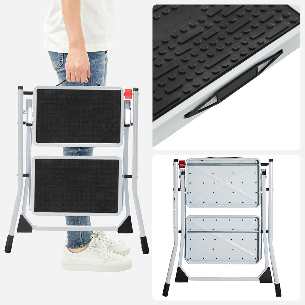 SONGMICS 2 Step Ladder GSL02WT