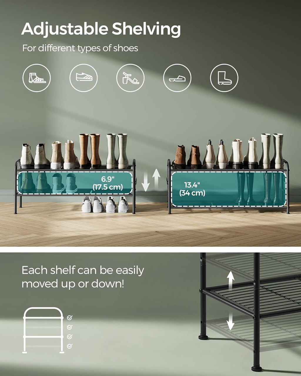 SONGMICS Shoe Rack LMR128B01