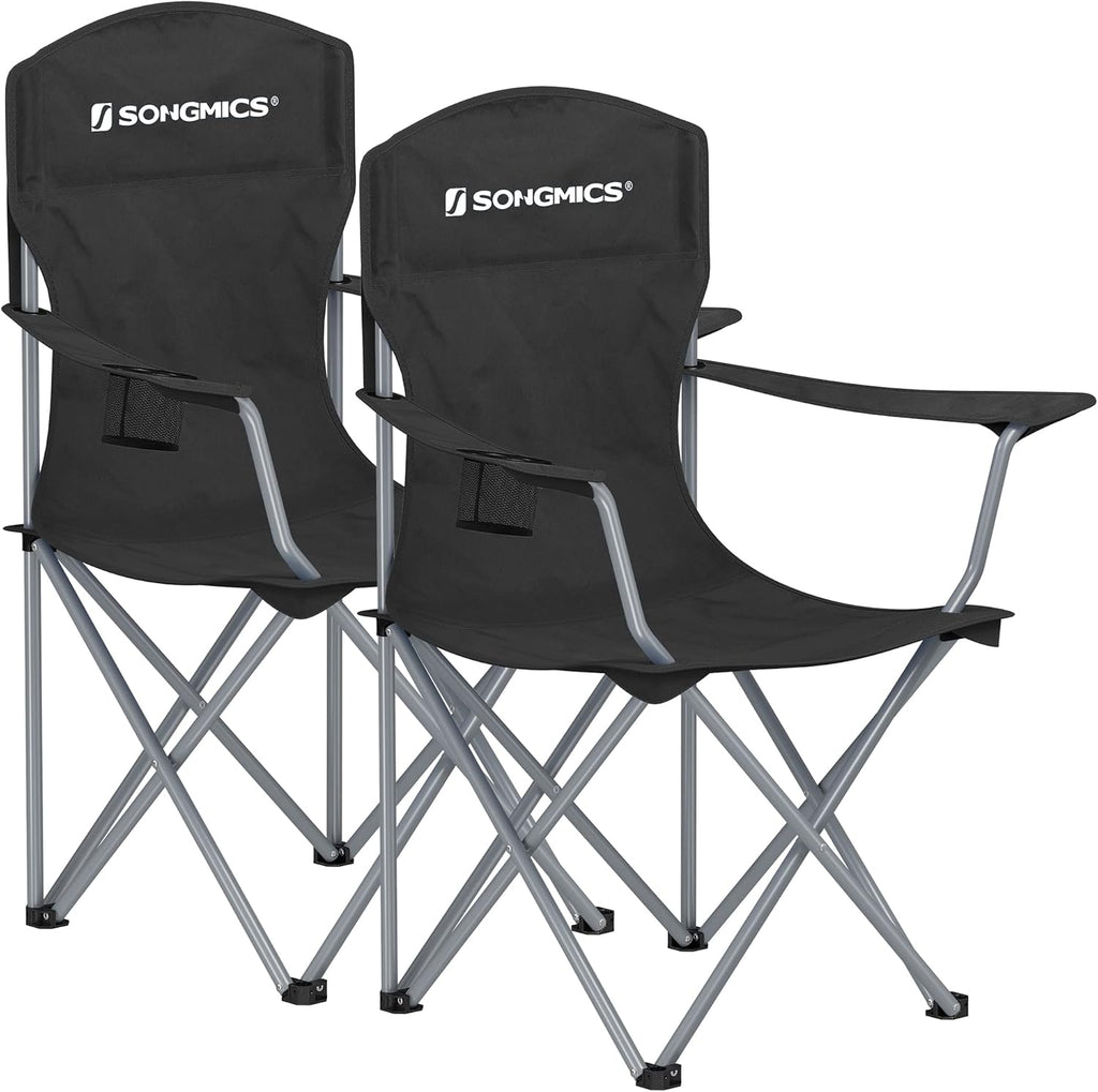 SONGMICS 2 Pack Folding Camping Chairs GCB08BK