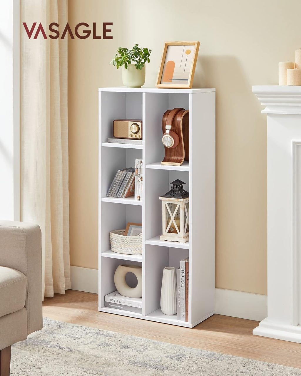 VASAGLE Bookcase LBC27WT