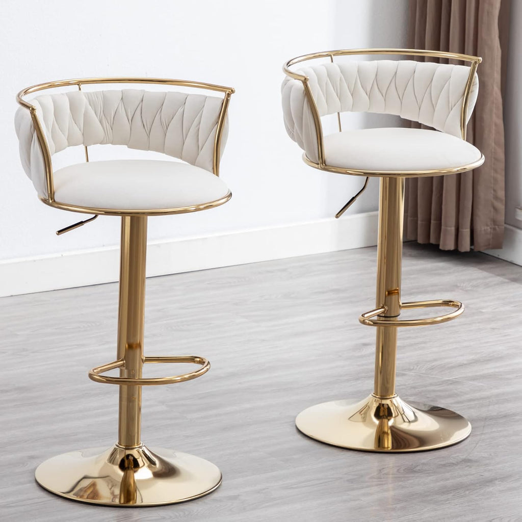 Set of 2 Modern Adjustable Barstools