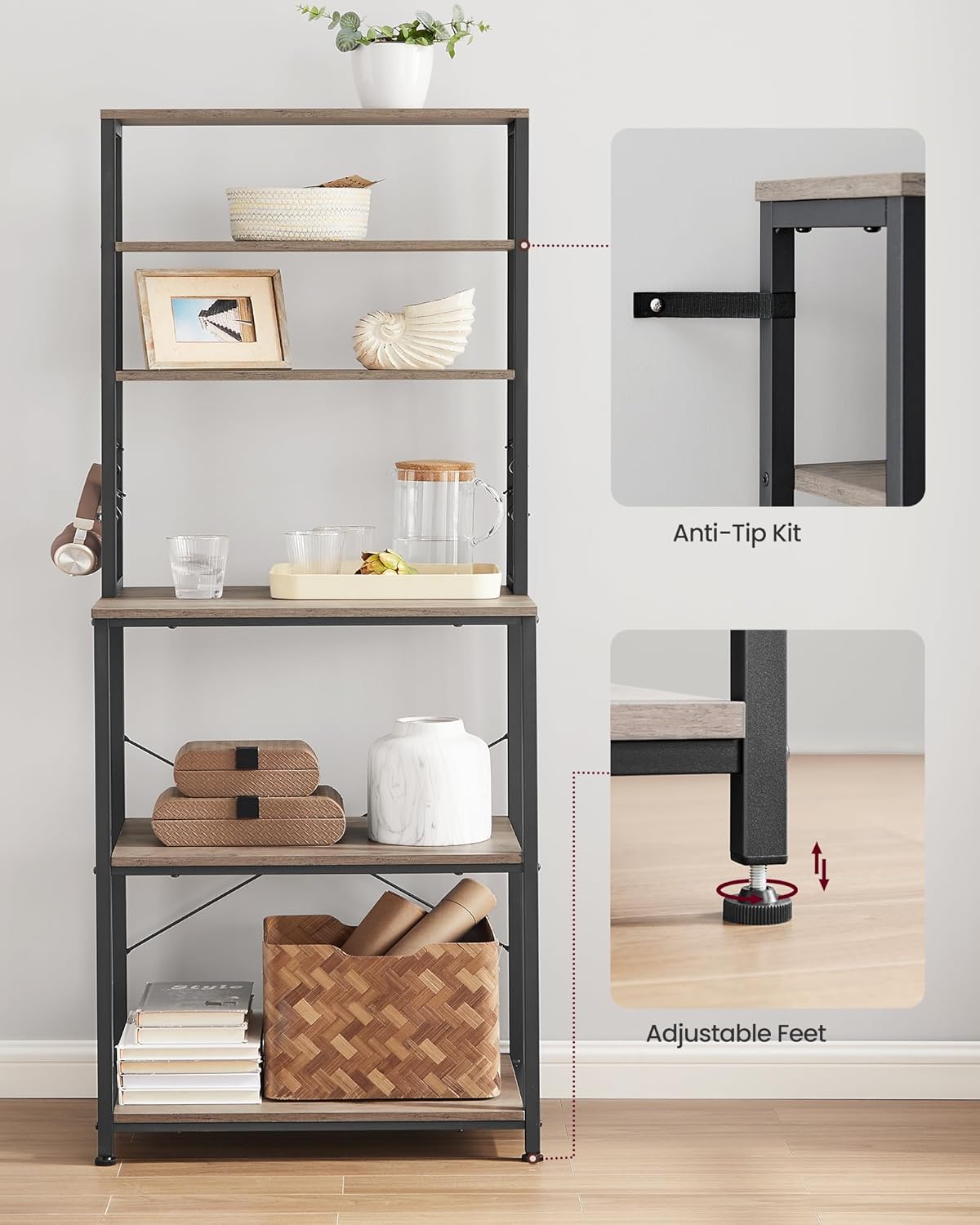 VASAGLE Kitchen Storage Rack KKS024B02