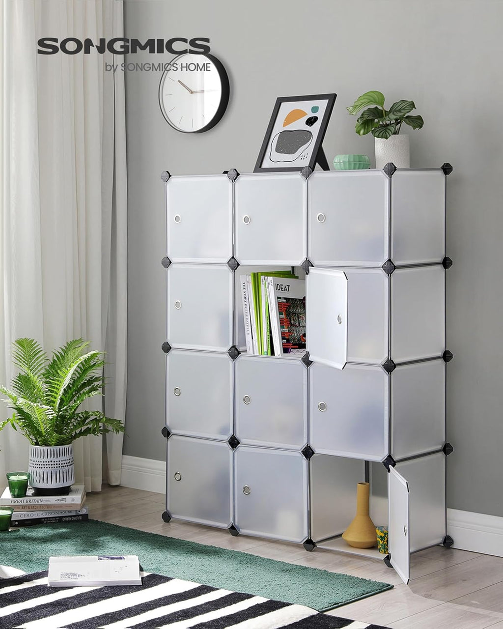 SONGMICS 12-Cube Shoe Rack LPC342W01