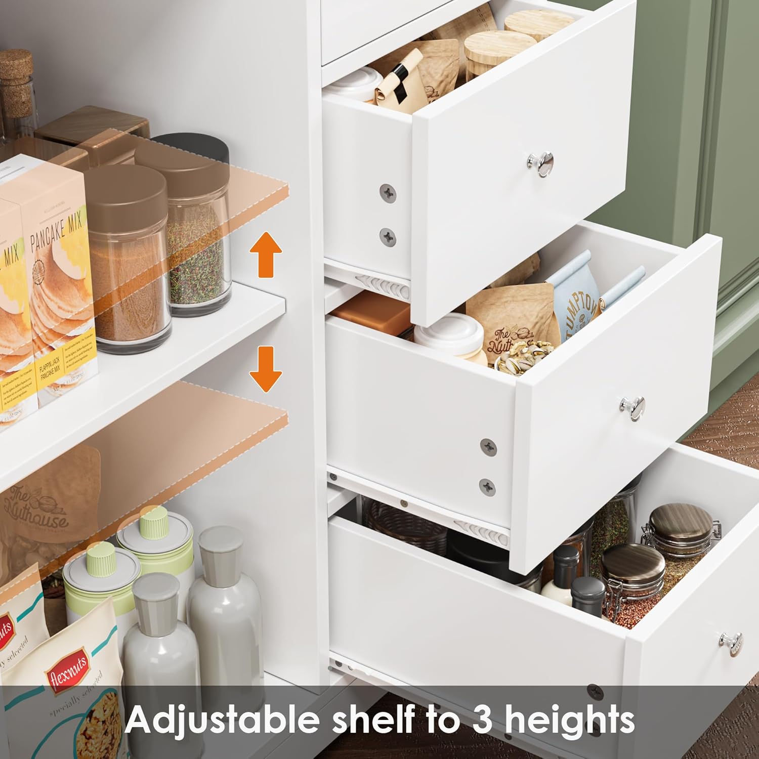Kitchen Pantry Storage Cabinet