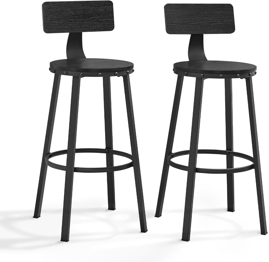 VASAGLE Bar Stools Set of 2 ULBC026B56