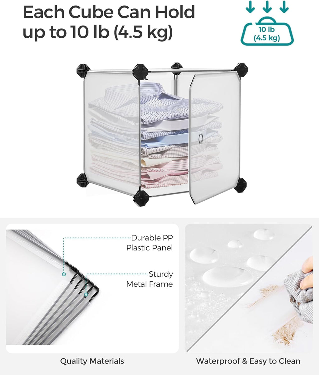 SONGMICS 12-Cube Shoe Rack LPC342W01