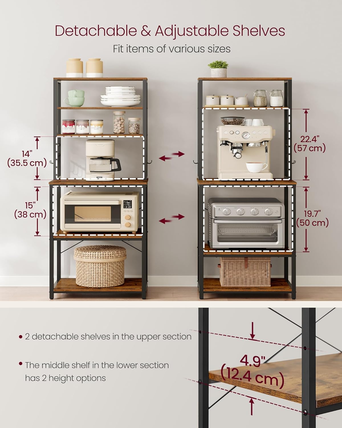 VASAGLE Kitchen Storage Rack KKS024B01