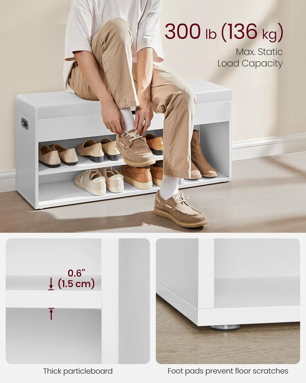 VASAGLE Shoe Bench LHS130W14