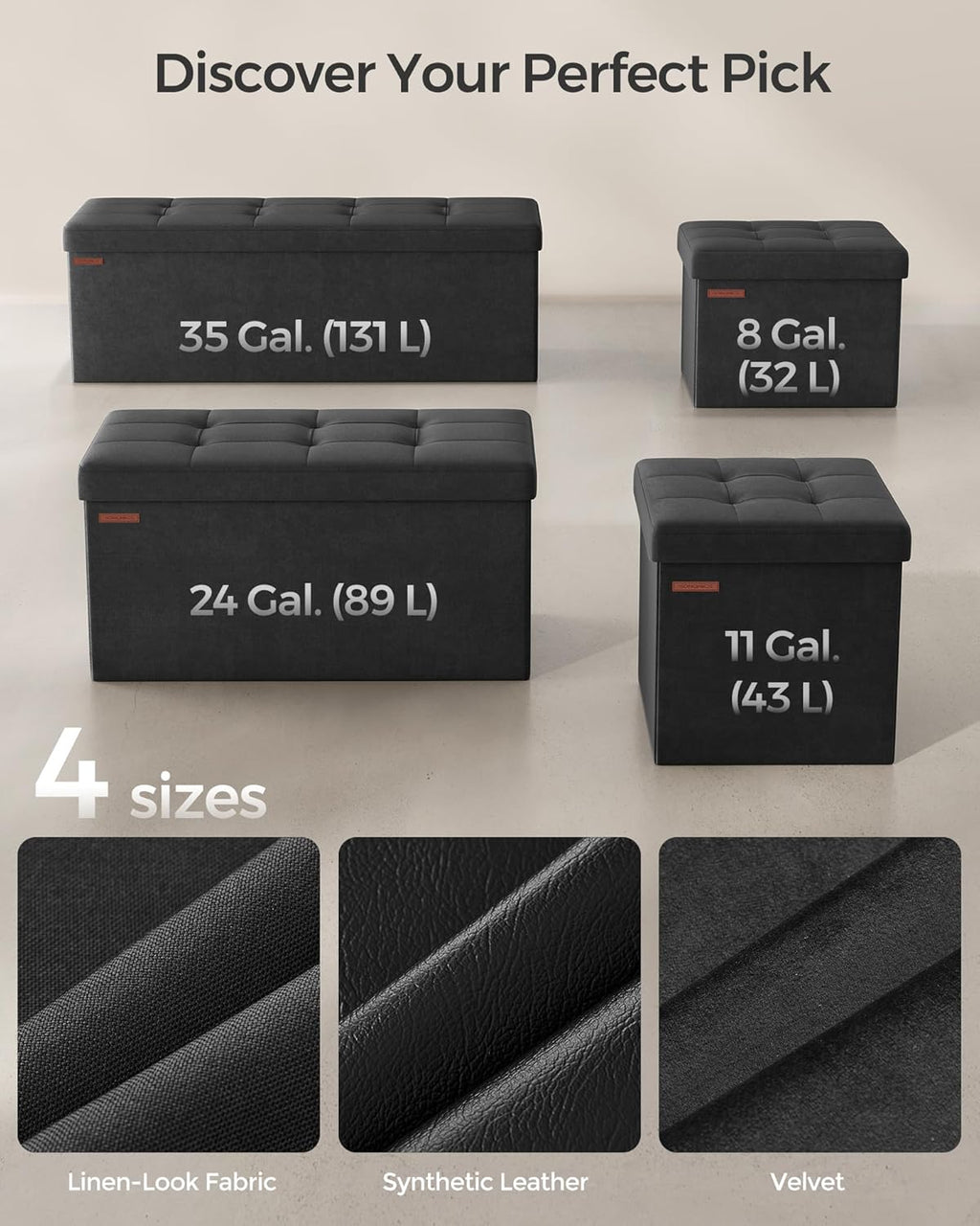 SONGMICS Storage Bench LSF277B01