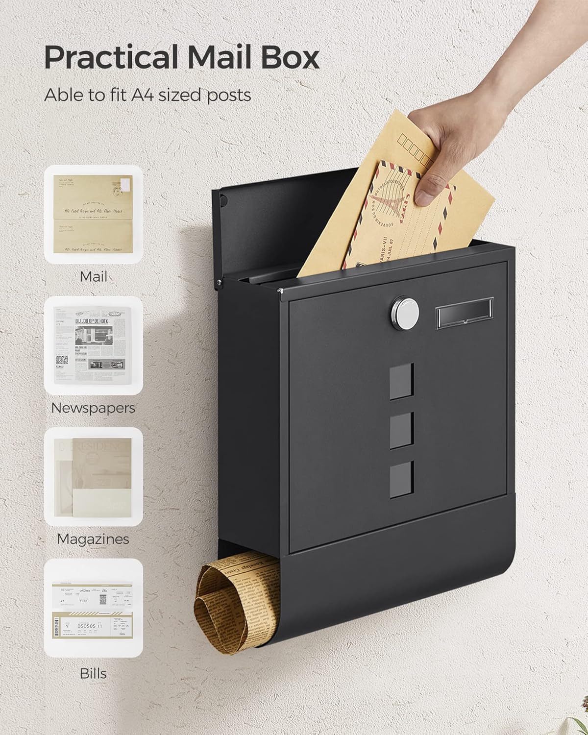 SONGMICS Post Box GMB020B02