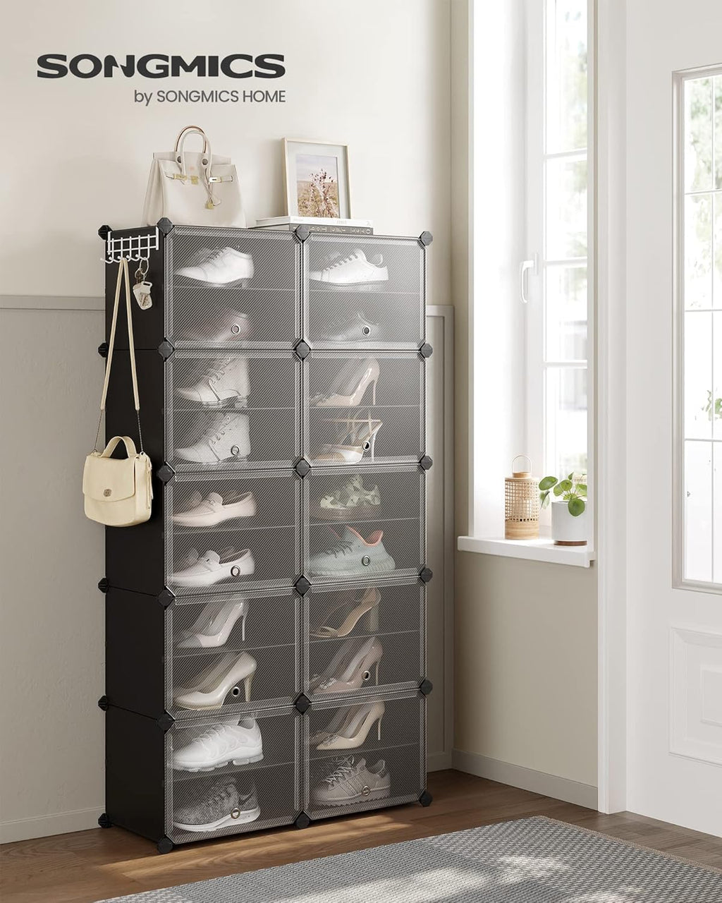 SONGMICS Interlocking Shoe Rack LPC035B01