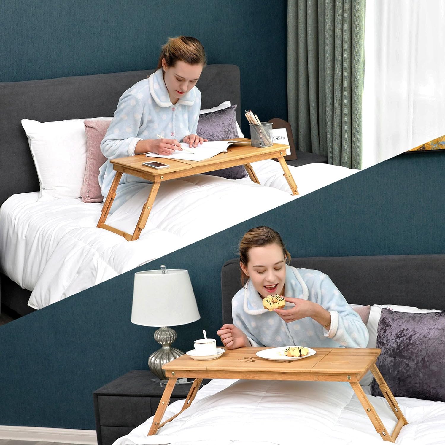 SONGMICS Bamboo Laptop Desk LLD004