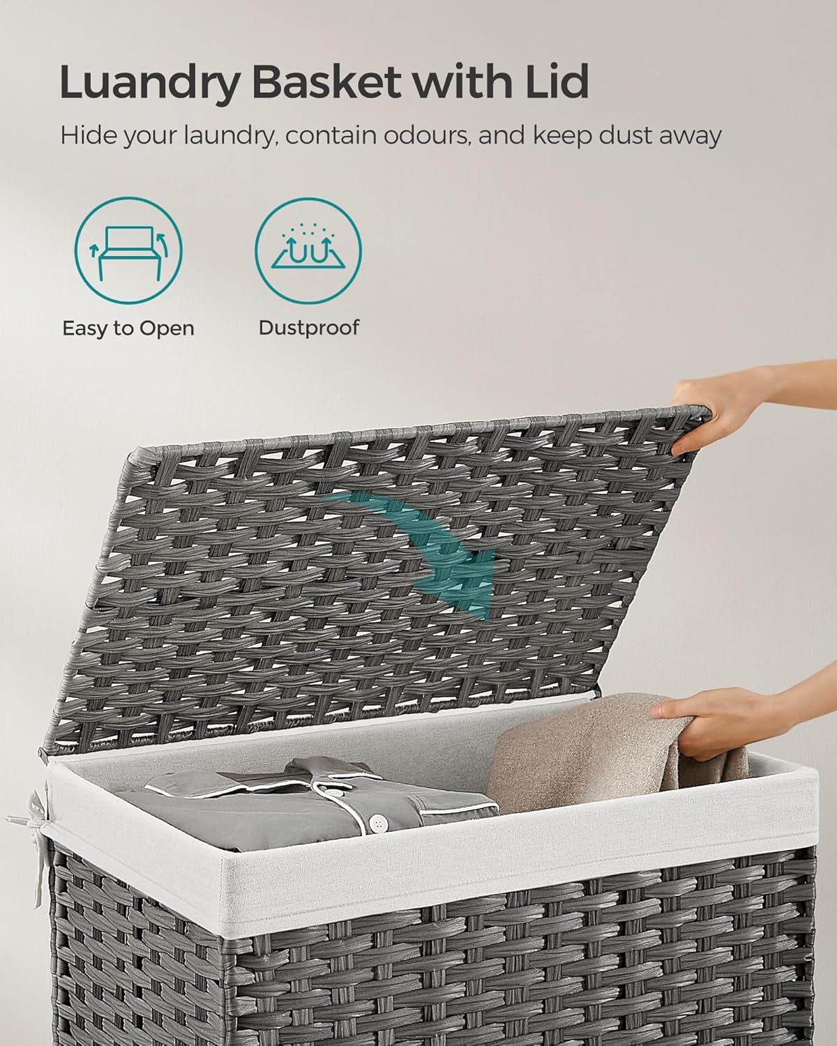 SONGMICS Laundry Basket RST066G01