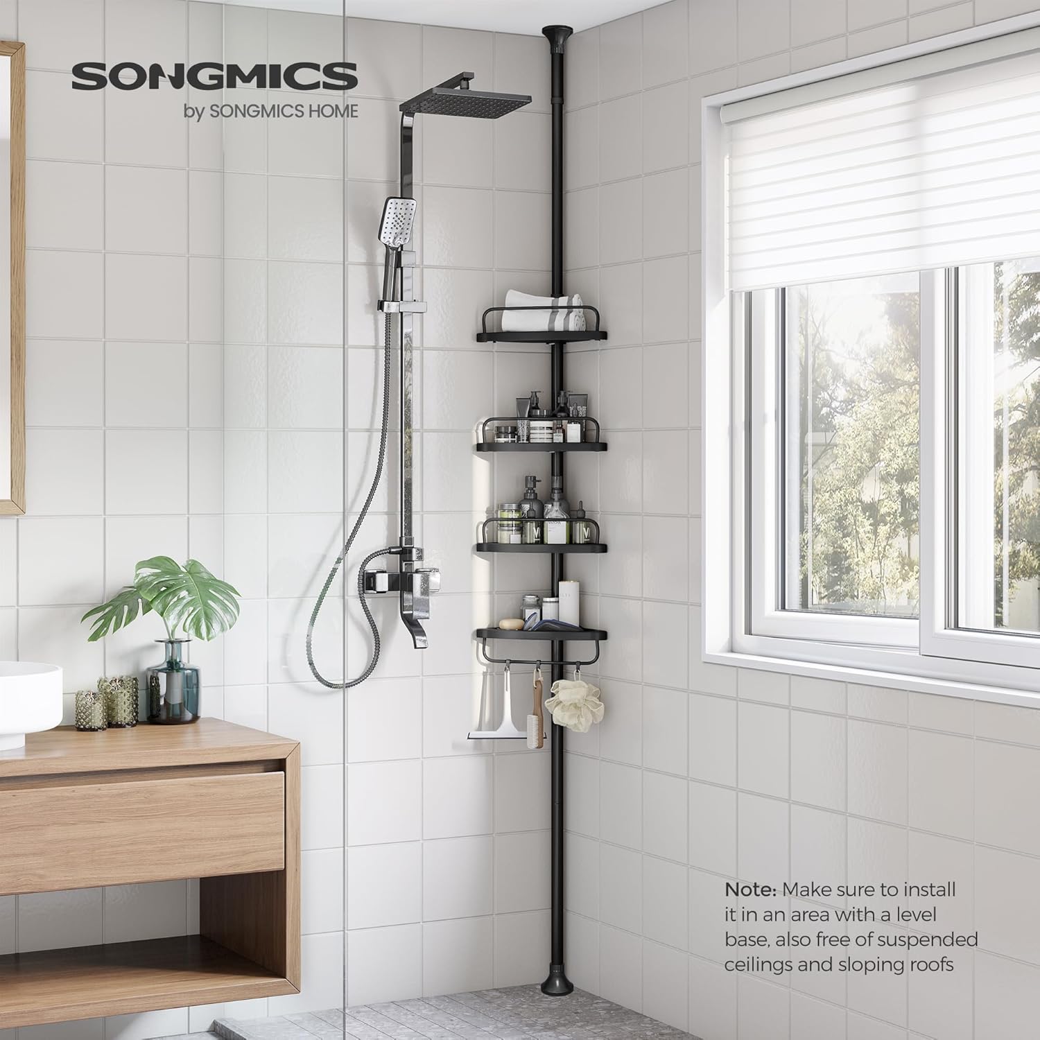 SONGMICS Shower Corner Shelf BCB001B01V1
