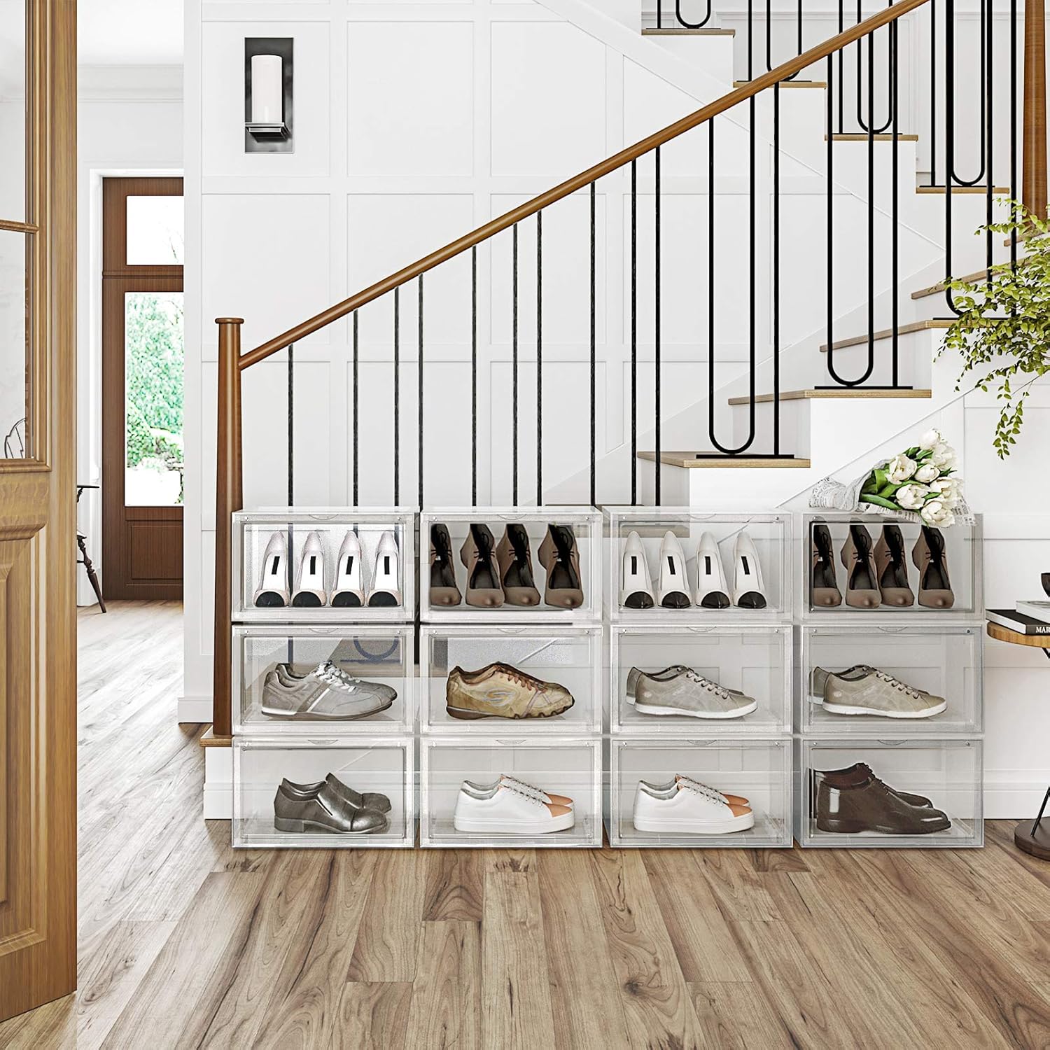 SONGMICS Set of 3 Shoe Boxes LSP03CW