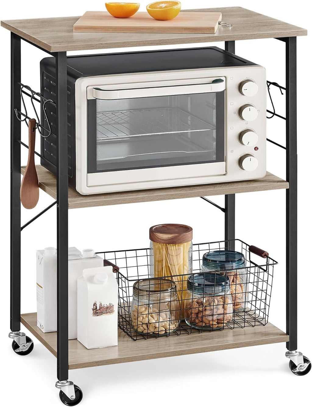 VASAGLE Kitchen Rack on Wheels KKS060B02