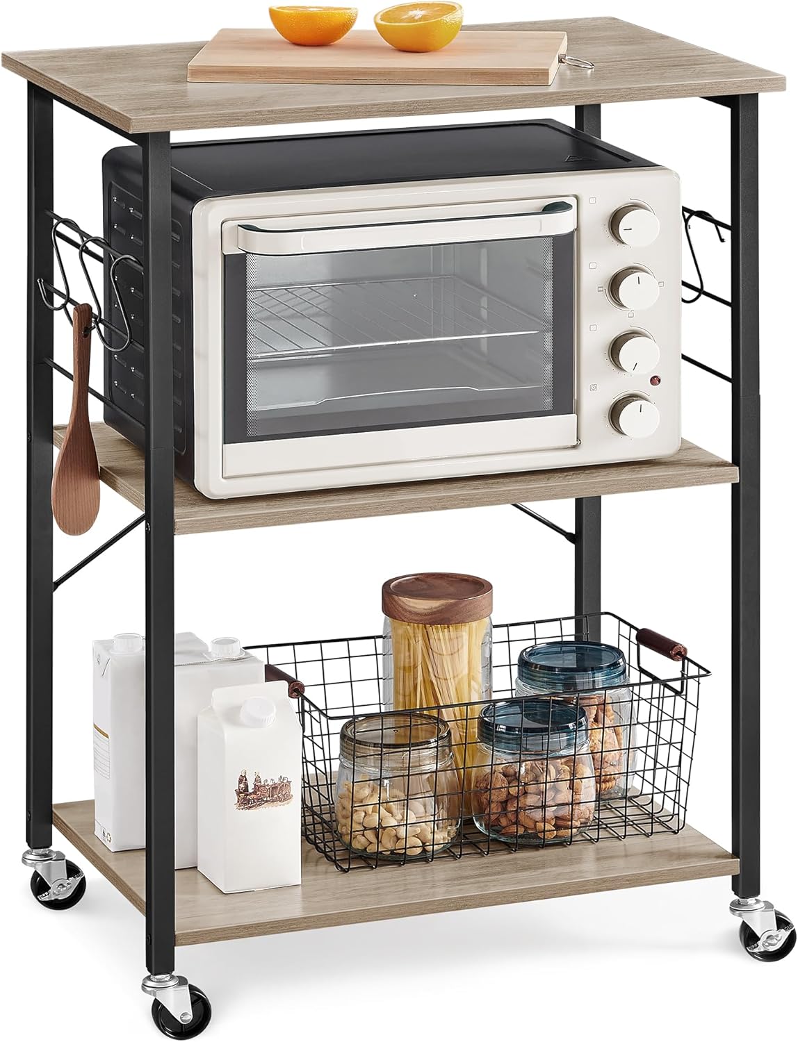 VASAGLE Kitchen Rack on Wheels KKS060B02