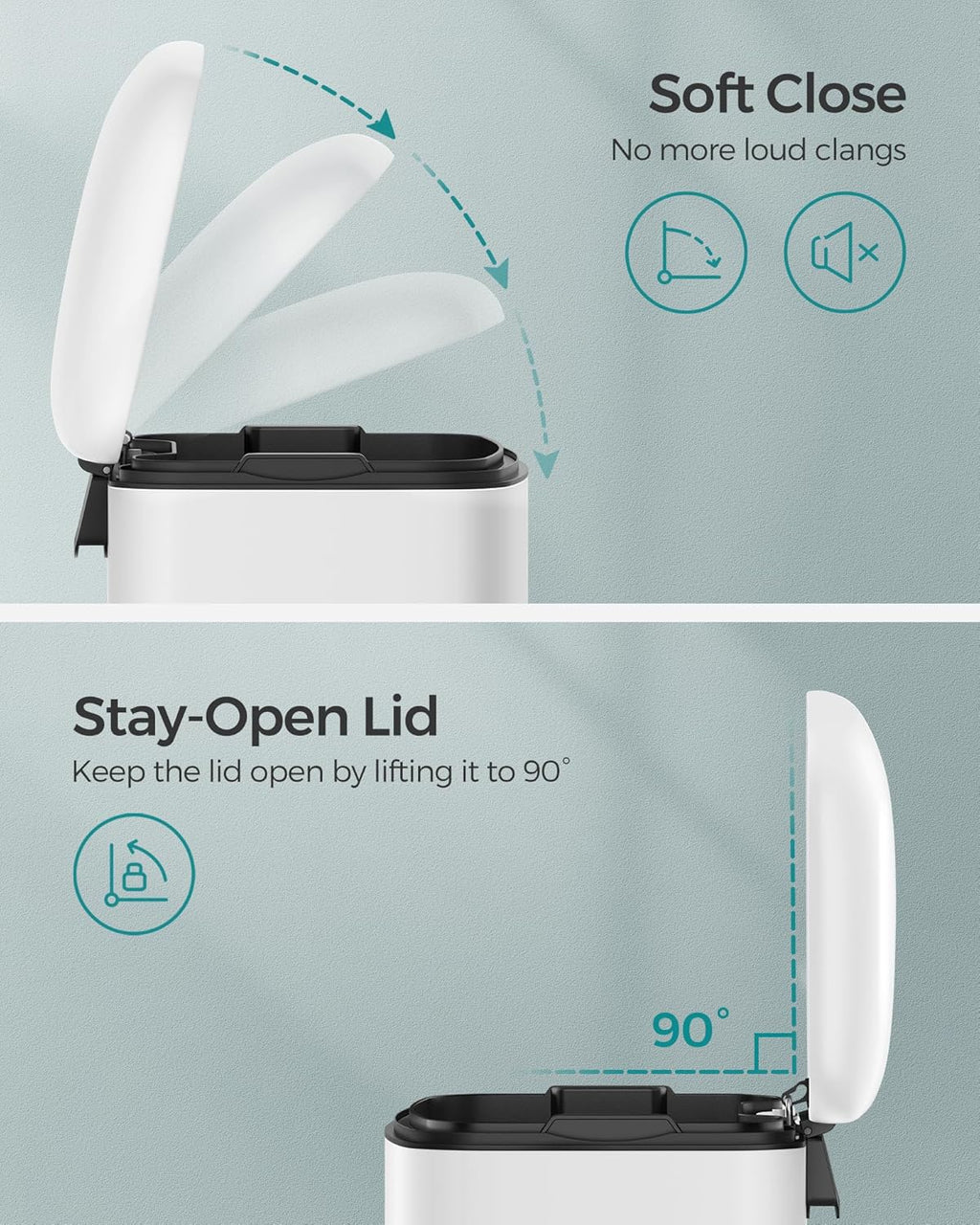 SONGMICS Kitchen Bin LTB101W01