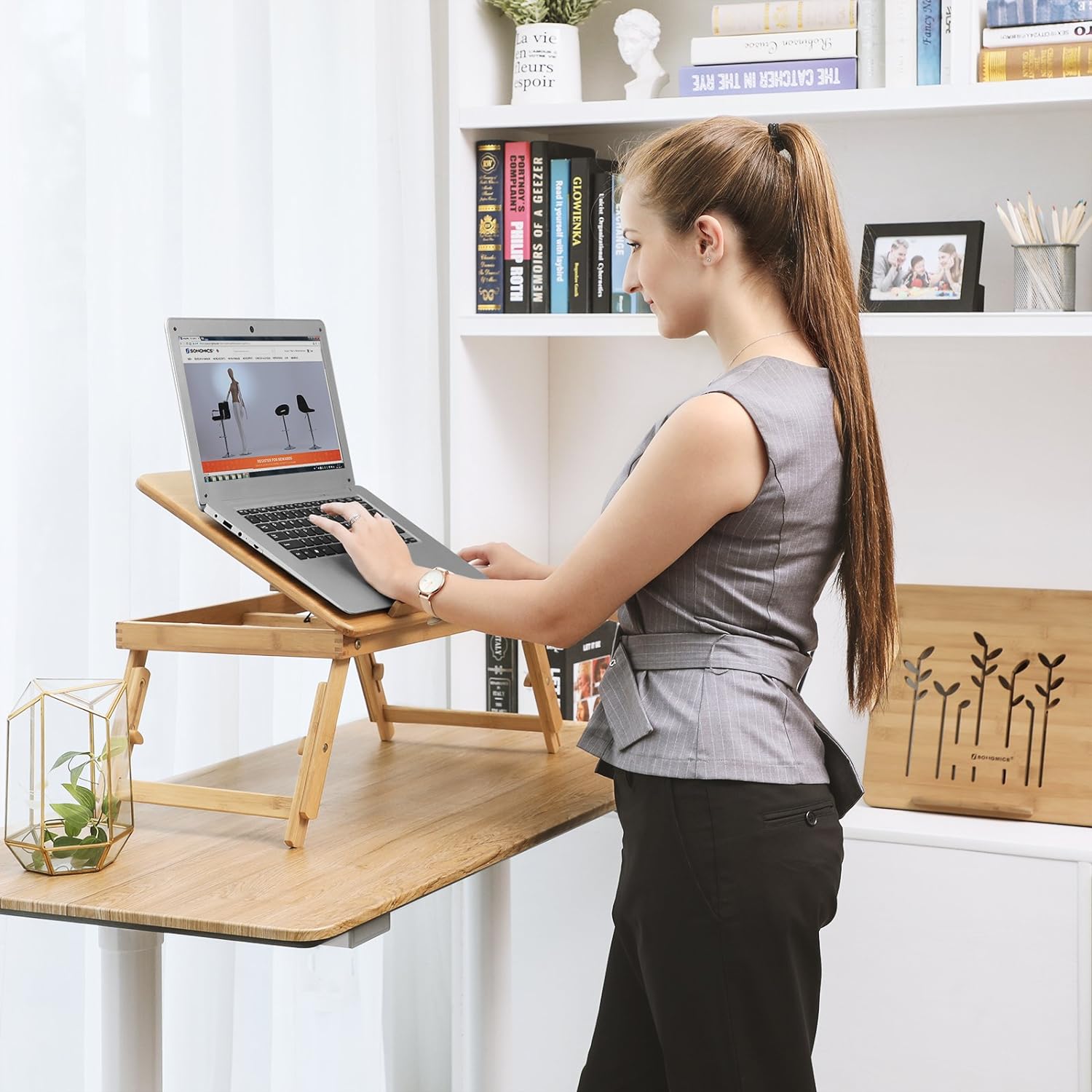 Bamboo Laptop Foldable Table