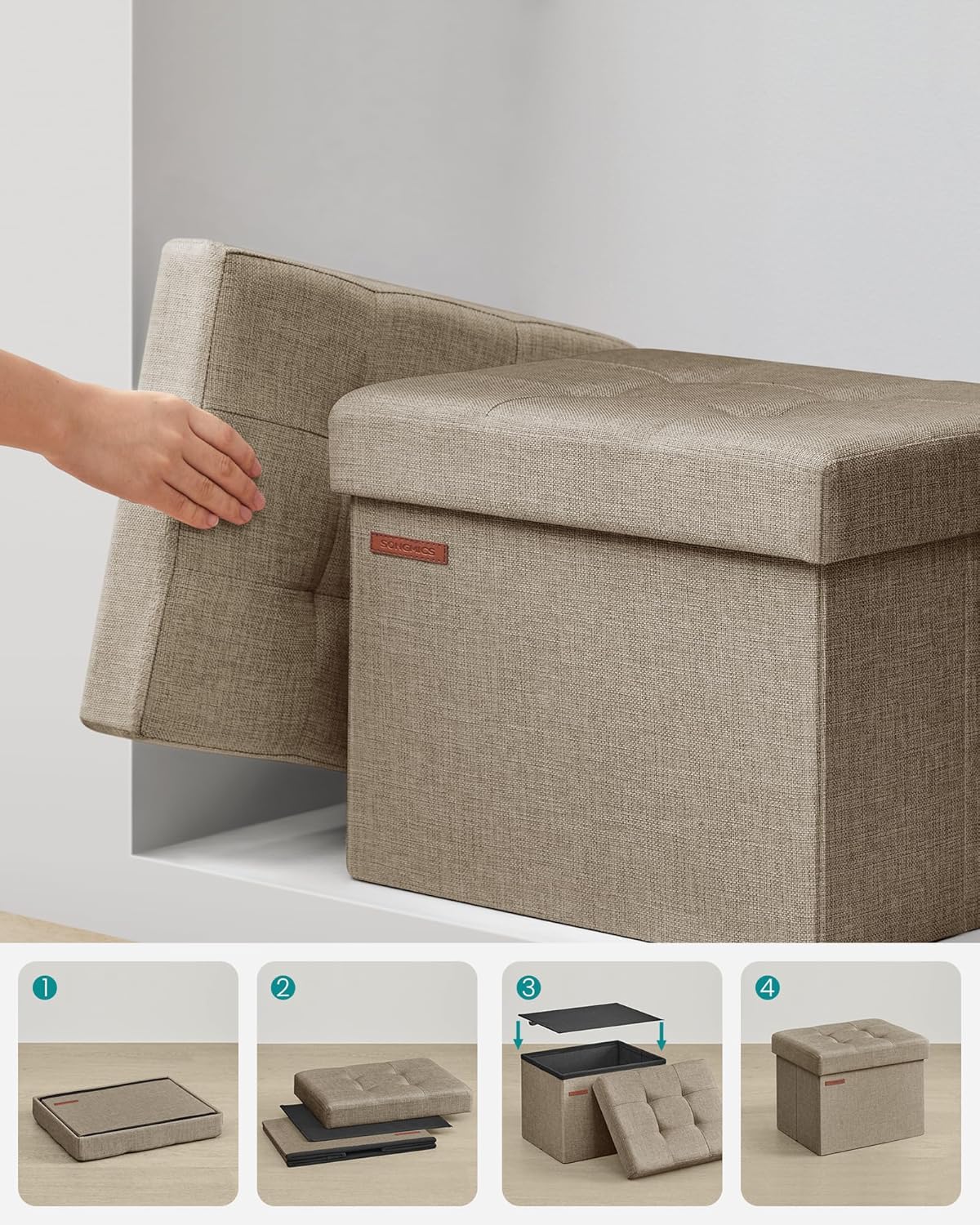 SONGMICS Storage Bench LSF102K01