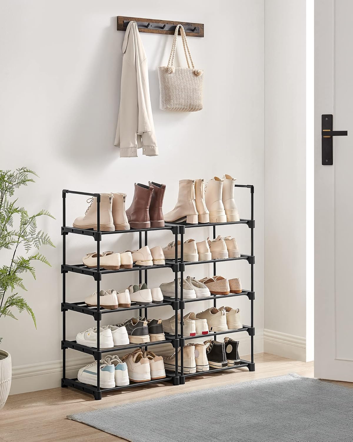 SONGMICS 10-Tier Shoe Rack LSA25BK