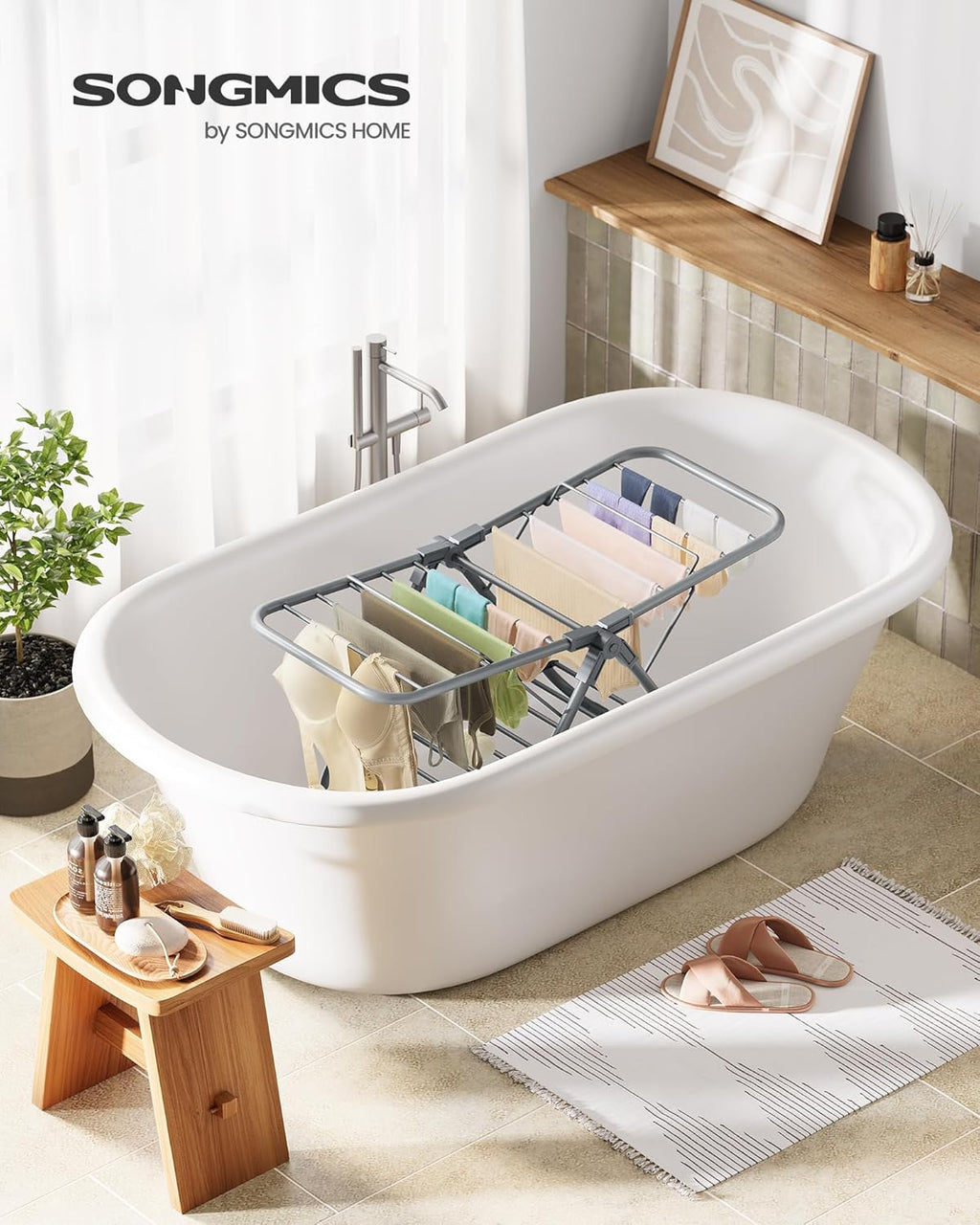 SONGMICS Small Laundry Airer LLR504G01