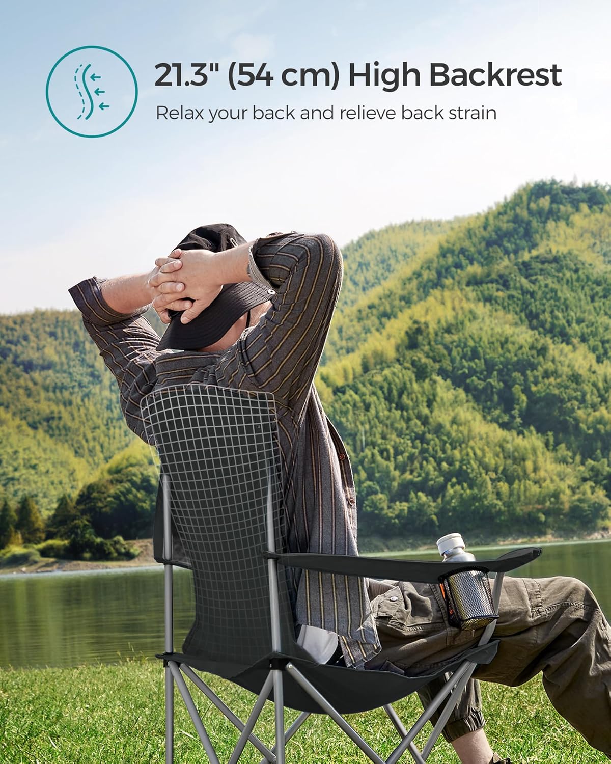 SONGMICS 2 Pack Folding Camping Chairs GCB08BK