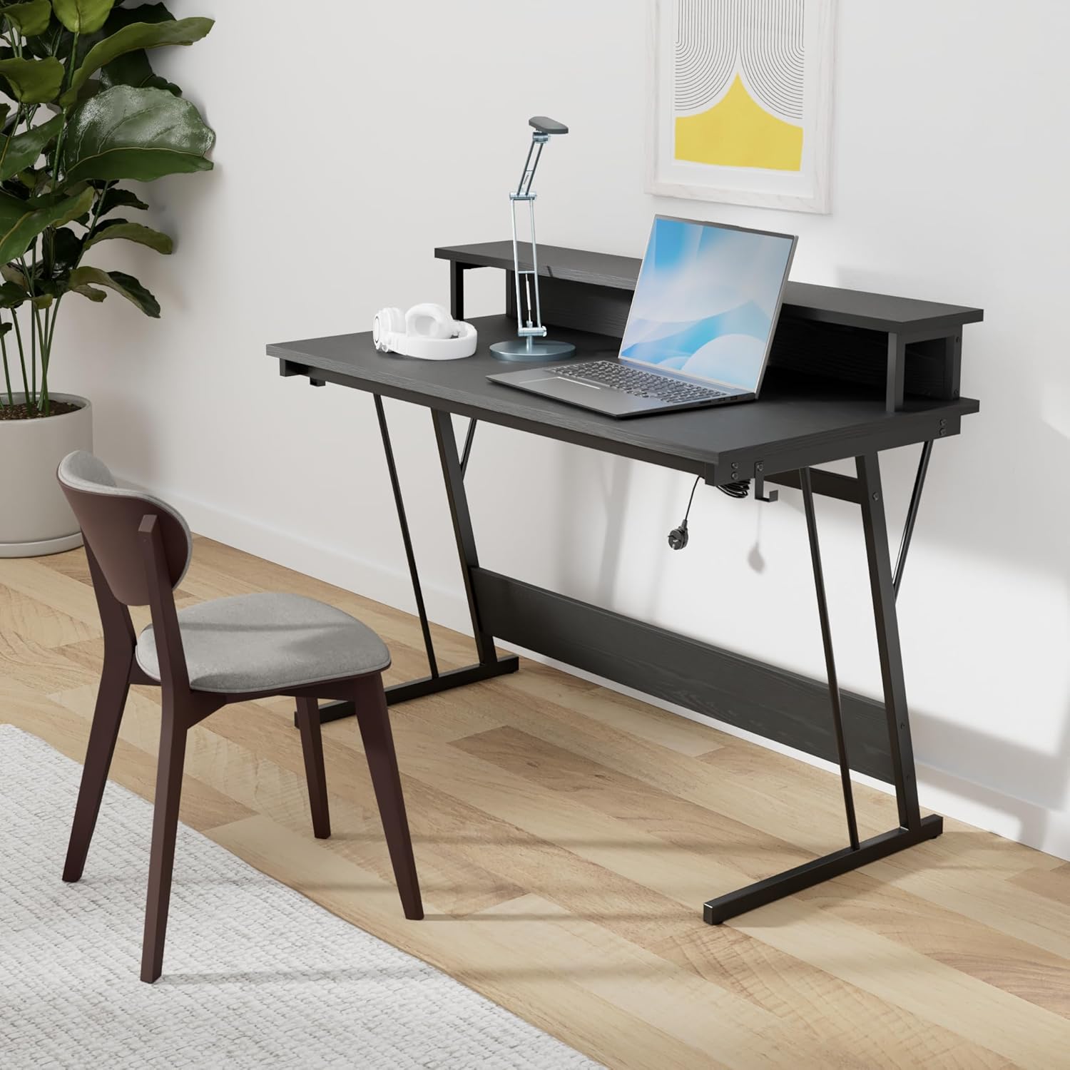 VASAGLE Gaming Computer Desk LWD192B56