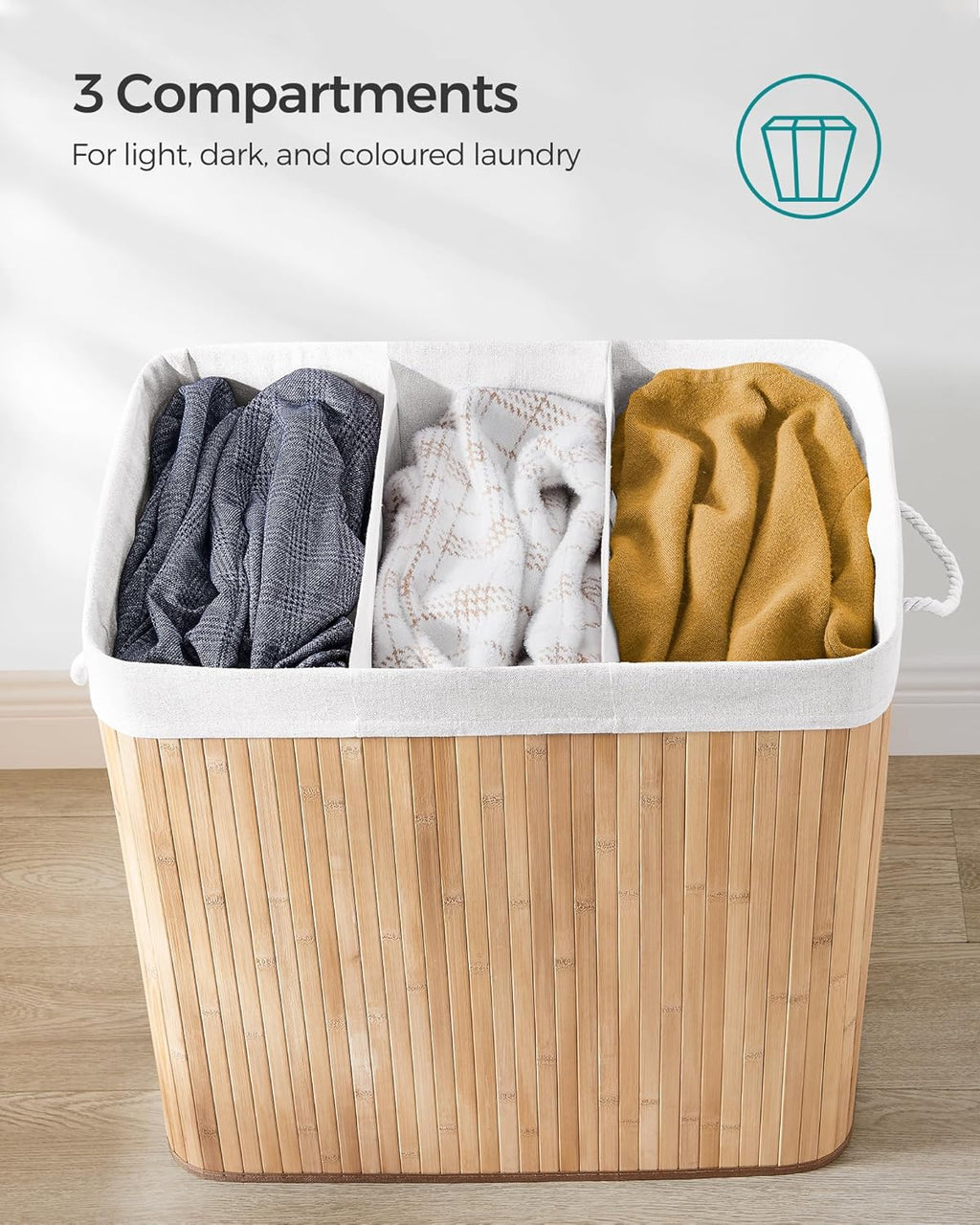SONGMICS Laundry Basket LCB091N01