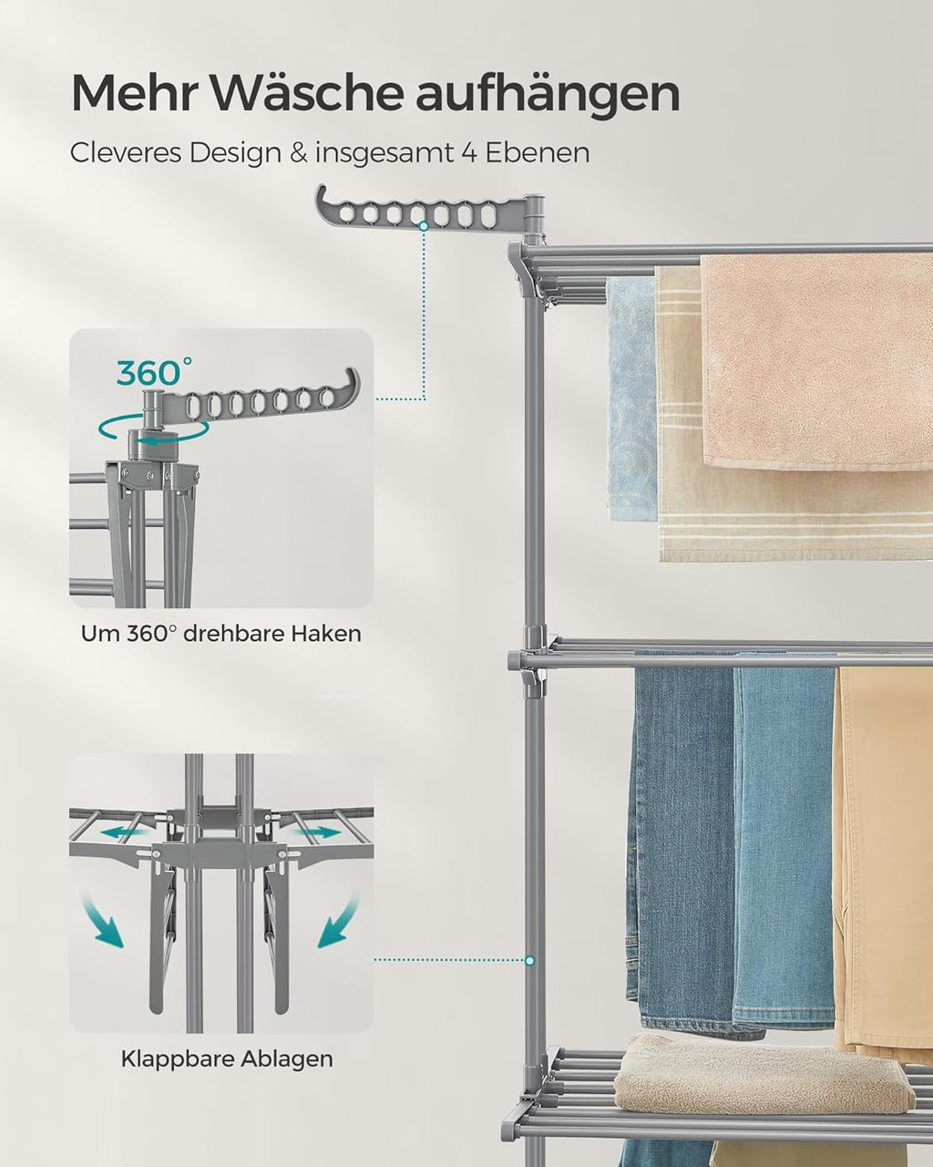 SONGMICS Clothes Airer LLR701G01V1