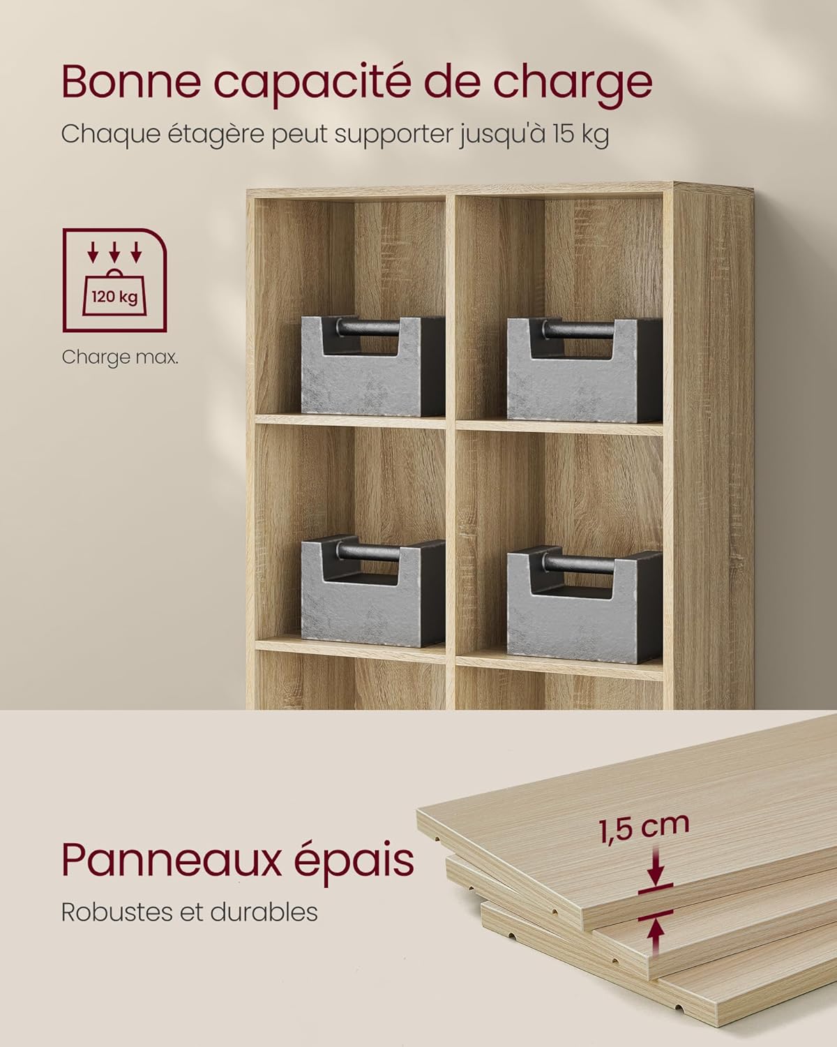 VASAGLE Bookcase LBC24NL