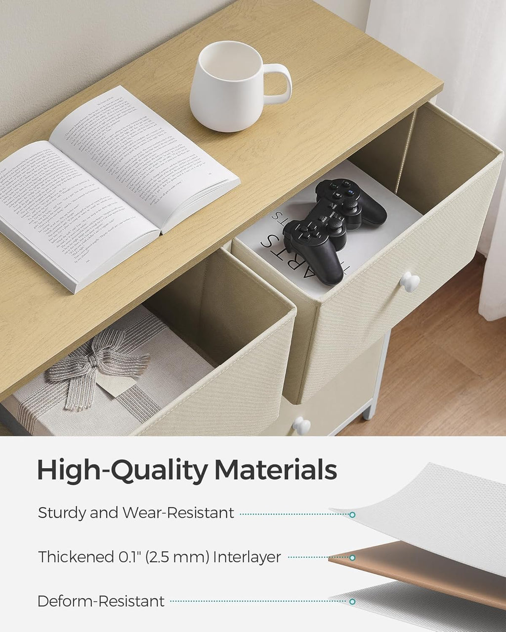 SONGMICS Chest of Drawers LTS323W01