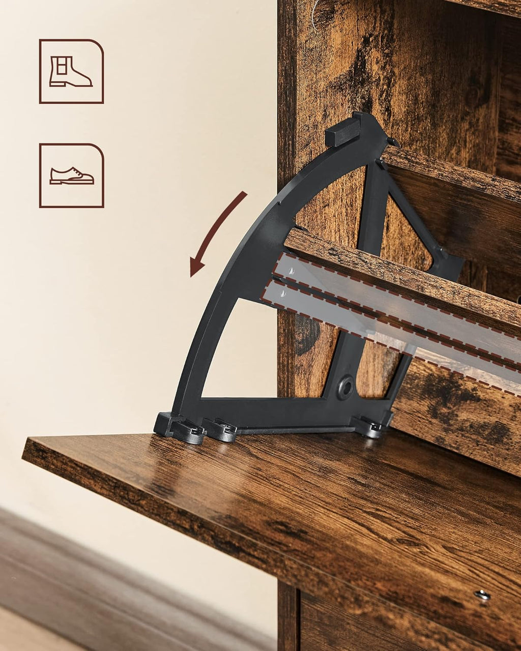 VASAGLE 3 Compartment Cabinet