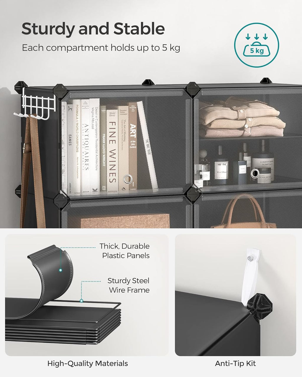 SONGMICS Interlocking Shoe Rack LPC035B01