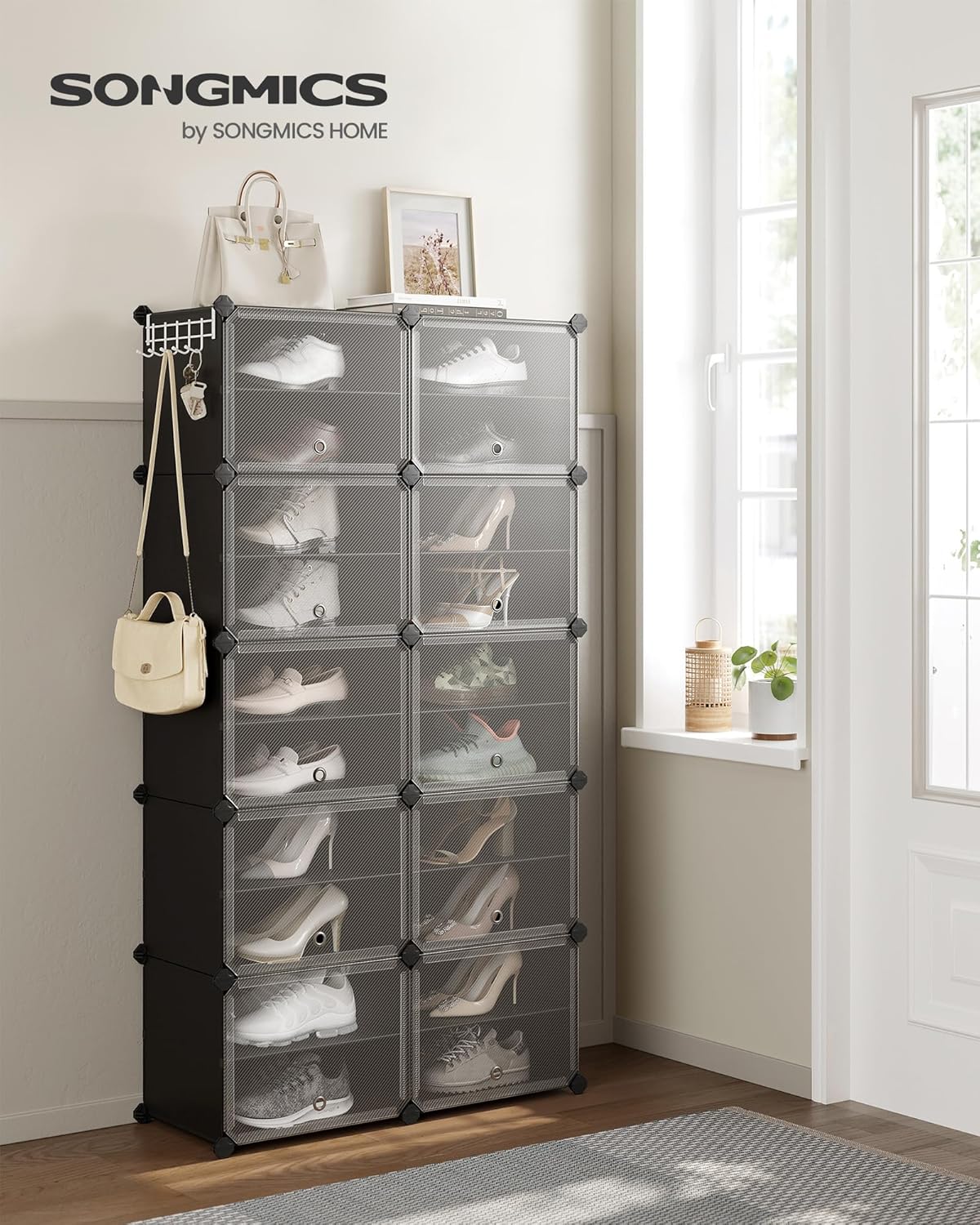 SONGMICS Interlocking Shoe Rack LPC035B01