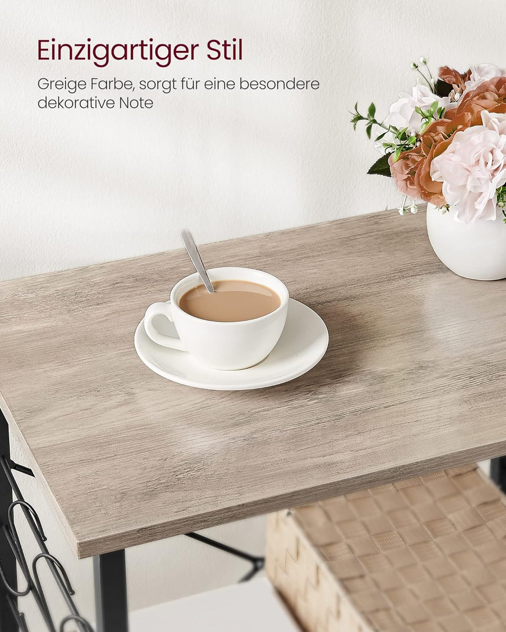 VASAGLE Kitchen Rack on Wheels KKS060B02