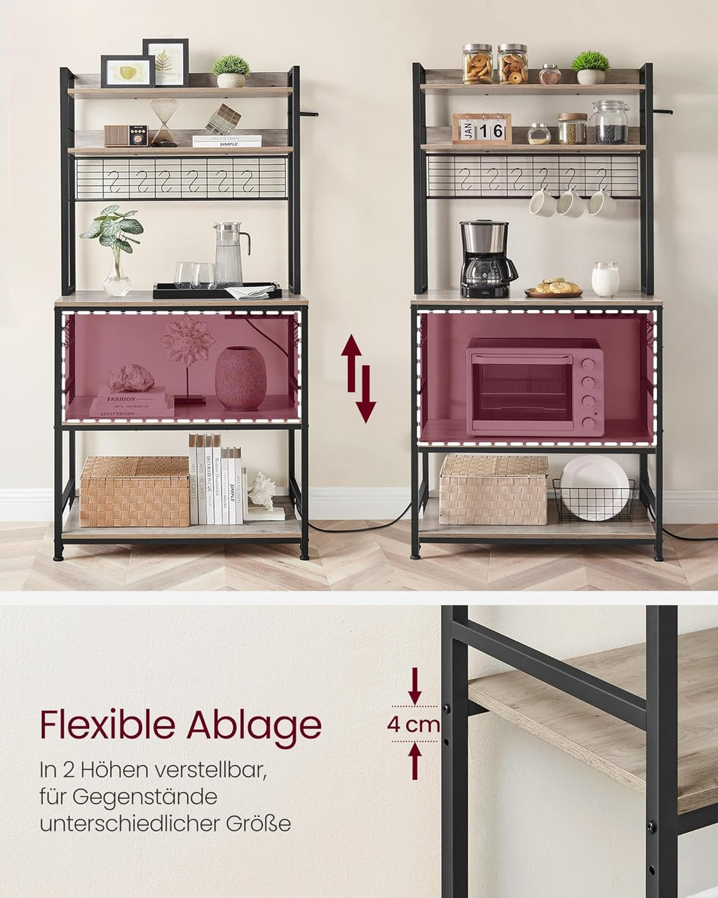 VASAGLE Kitchen Shelf KkS025B02EU