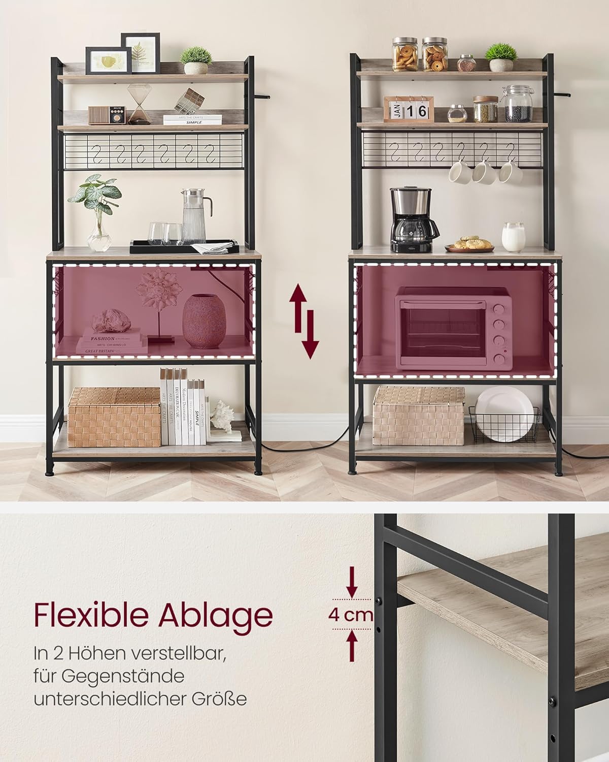 VASAGLE Kitchen Shelf KkS025B02EU