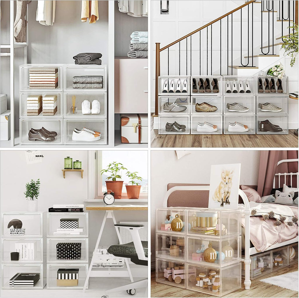 SONGMICS Set of 3 Shoe Boxes LSP03CW